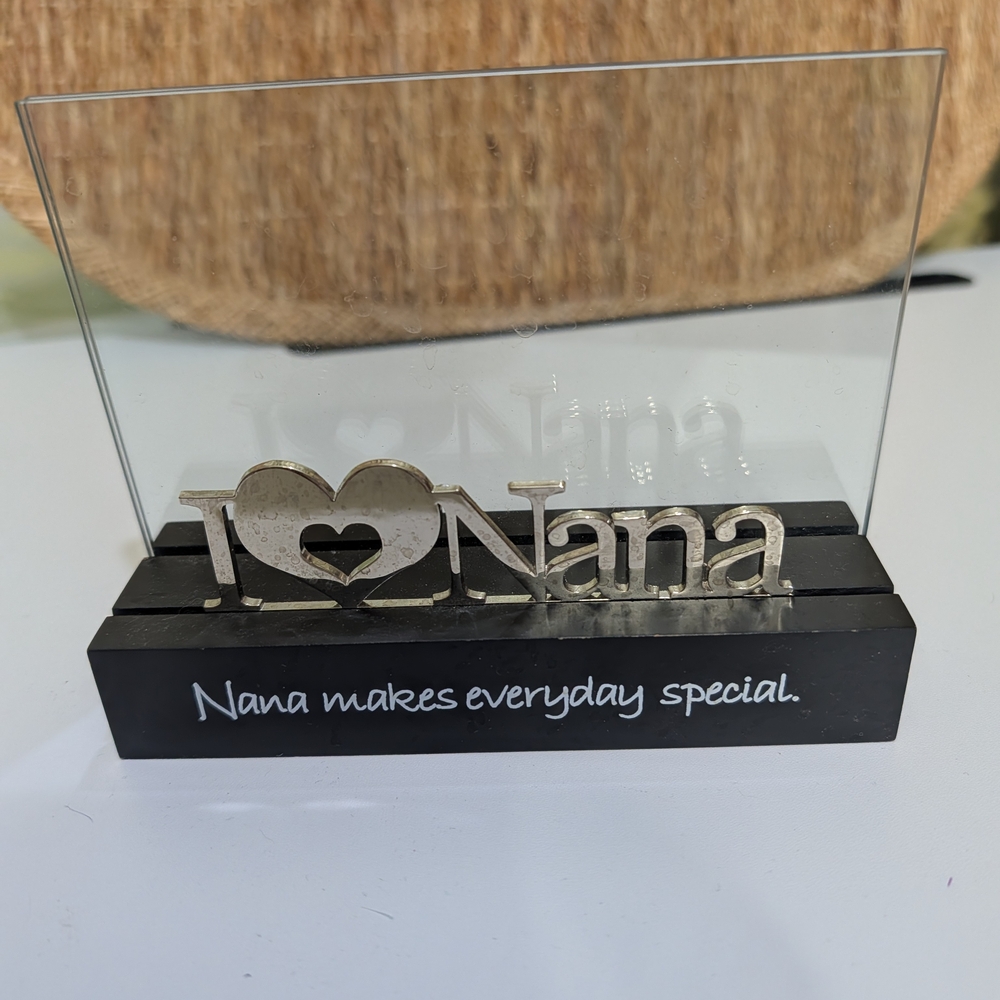 I Love Nana Glass Plaque